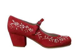 Begoña Cervera Flamenco Shoe Embroidered | FlamencoExport